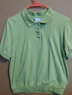 Blair Light Green Short-Sleeve Button-Front Polo